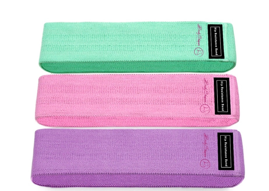 3 Pieces Hip Resistance Band Colorblock